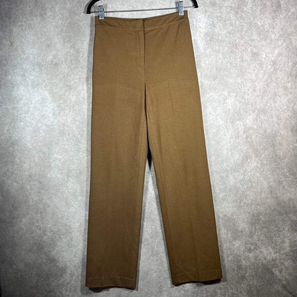 Lafayette 148 Dress Pants Women Size 6 Brown Trousers Straight Flat Front Career - Picture 1 of 11